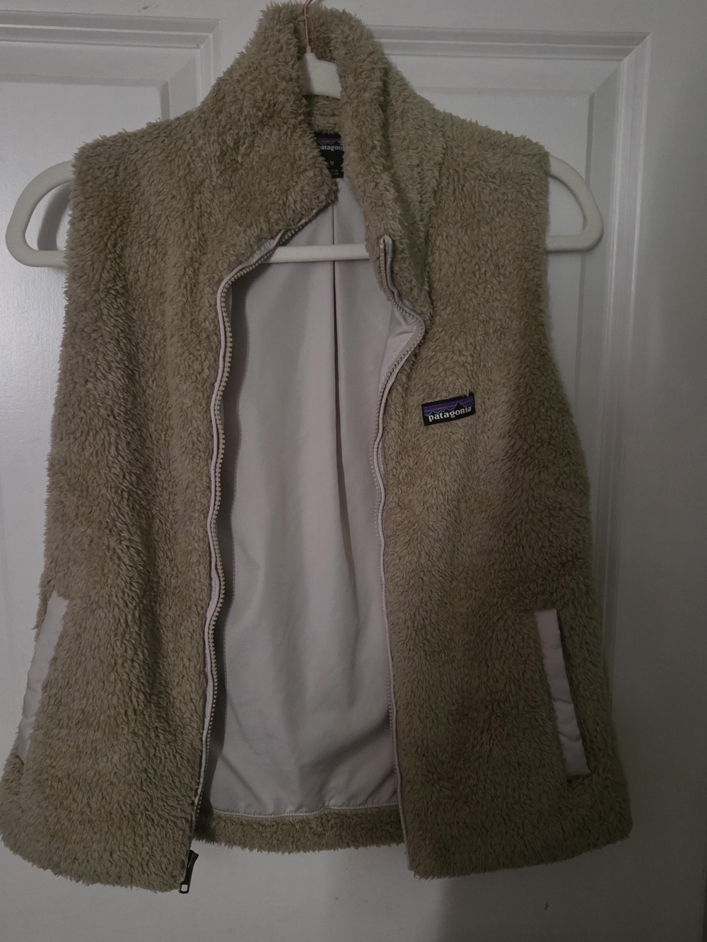 Patagonia Beige Sherpa Fleece Vest